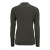 SOL'S Women's Charcoal Marl Perfect Long Sleeve Pique Polo Shirt