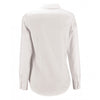 SOL'S Women's White Brody Herringbone Long Sleeve Shirt