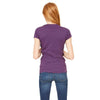Bella + Canvas Women's Purple Stretch Rib Short-Sleeve T-Shirt