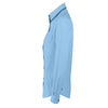 SOL'S Women's Sky Blue/Navy Baxter Long Sleeve Contrast Fitted Shirt