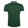 SOL'S Men's Forest/White Pasadena Tipped Cotton Pique Polo Shirt