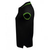 SOL'S Women's Black/Lime Pasadena Tipped Cotton Pique Polo Shirt