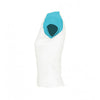 SOL'S Women's White/Atoll Blue Milky Contrast Baseball T-Shirt