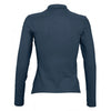 SOL'S Women's Denim Podium Long Sleeve Cotton Pique Polo Shirt