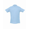 SOL'S Men's Sky Blue Spring II Heavy Cotton Pique Polo Shirt