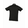 SOL'S Men's Black/White Practice Tipped Cotton Pique Polo Shirt