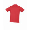 SOL'S Men's Red/White Practice Tipped Cotton Pique Polo Shirt