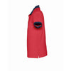 SOL'S Men's Red/French Navy Prince Contrast Cotton Pique Polo Shirt