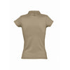 SOL'S Women's Khaki Prescott Cotton Jersey Polo Shirt