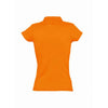 SOL'S Women's Orange Prescott Cotton Jersey Polo Shirt