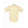 SOL'S Men's Beige Brooklyn Short Sleeve Twill Shirt