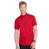 SOL'S Men's Red Brooklyn Short Sleeve Twill Shirt