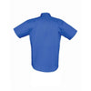 SOL'S Men's Royal Blue Brooklyn Short Sleeve Twill Shirt