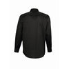 SOL'S Men's Black Bel-Air Long Sleeve Twill Shirt