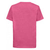 Russell Youth Pink Marl V Neck HD T-Shirt