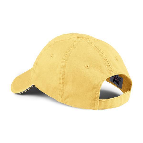 Anvil Sunshine Solid Low-Profile Sandwich Trim Pigment-Dyed Twill Cap