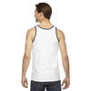 American Apparel Unisex White/Navy Fine Jersey Tank