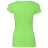Next Level Women's Neon Green Sporty V-Neck Tee