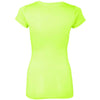 Next Level Women's Neon Yellow Sporty V-Neck Tee