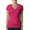 Next Level Women's Raspberry Sporty V-Neck Tee
