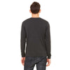 Bella + Canvas Men's Charcoal-Black Triblend Jersey Long-Sleeve T-Shirt