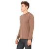 Bella + Canvas Men's Heather Brown Jersey Long-Sleeve T-Shirt