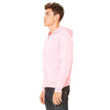 Bella + Canvas Unisex Neon Pink Full-Zip Hoodie