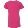 Next Level Girl's Hot Pink Adorable V-Neck Tee