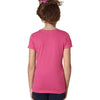 Next Level Girl's Hot Pink Adorable V-Neck Tee