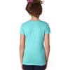 Next Level Girl's Tahiti Blue Adorable V-Neck Tee