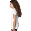 Next Level Girl's White Adorable V-Neck Tee