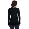 Anvil Women's Black Ringspun Sheer Long-Sleeve Featherweight T-Shirt