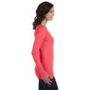 Anvil Women's Coral Ringspun Sheer Long-Sleeve Featherweight T-Shirt