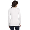 Anvil Women's White Ringspun Sheer Long-Sleeve Featherweight T-Shirt