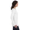 Anvil Women's White Ringspun Sheer Long-Sleeve Featherweight T-Shirt
