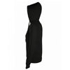 SOL'S Women's Black Seven Zip Hooded Sweatshirt