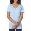 Next Level Women's Dusty Blue Poly/Cotton V Neck Tee