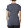 Next Level Women's Indigo Poly/Cotton V Neck Tee