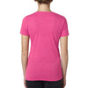 Next Level Women's Raspberry Poly/Cotton V Neck Tee