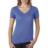 Next Level Women's Royal Poly/Cotton V Neck Tee