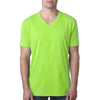 Next Level Men's Neon Heather Green Premium CVC V-Neck Tee