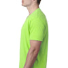 Next Level Men's Neon Heather Green Premium CVC V-Neck Tee