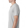 Next Level Men's Light Gray Premium Fitted Sueded V-Neck Tee