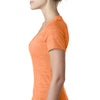 Next Level Women's Neon Orange Burnout Deep V Tee