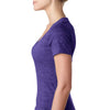 Next Level Women's Purple Rush Burnout Deep V Tee