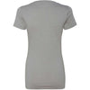 Next Level Women's Stone Gray CVC Deep V Tee