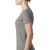 Next Level Women's Stone Gray CVC Deep V Tee