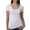 Next Level Women Heather White Triblend Scoop Tee