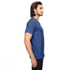 Anvil Men's Heather Blue Triblend V-Neck T-Shirt