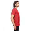 Anvil Men's Heather Red Triblend V-Neck T-Shirt